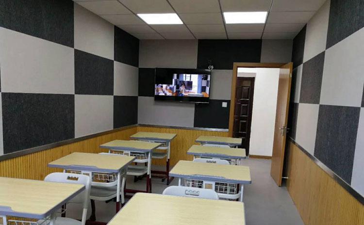 湖南岳陽學校教室聚酯纖維吸音板聲學工程